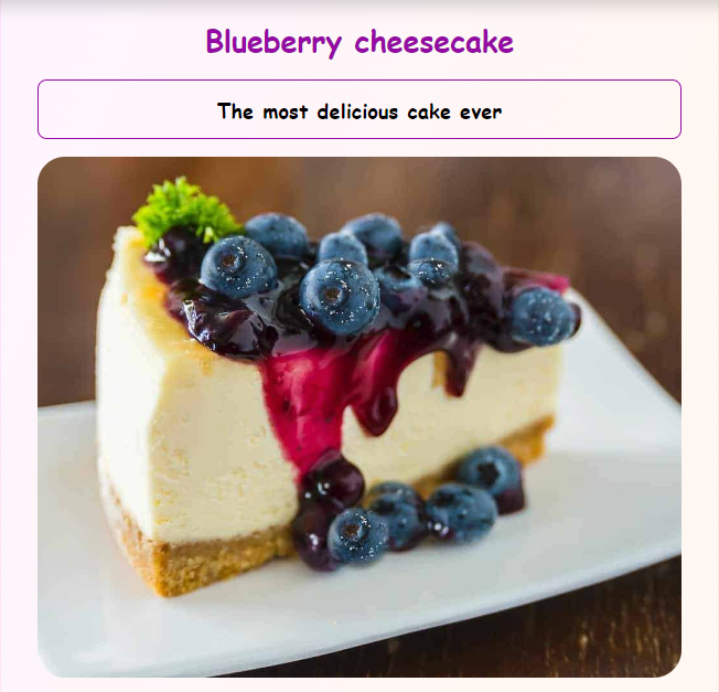 Blueberry cheesecake